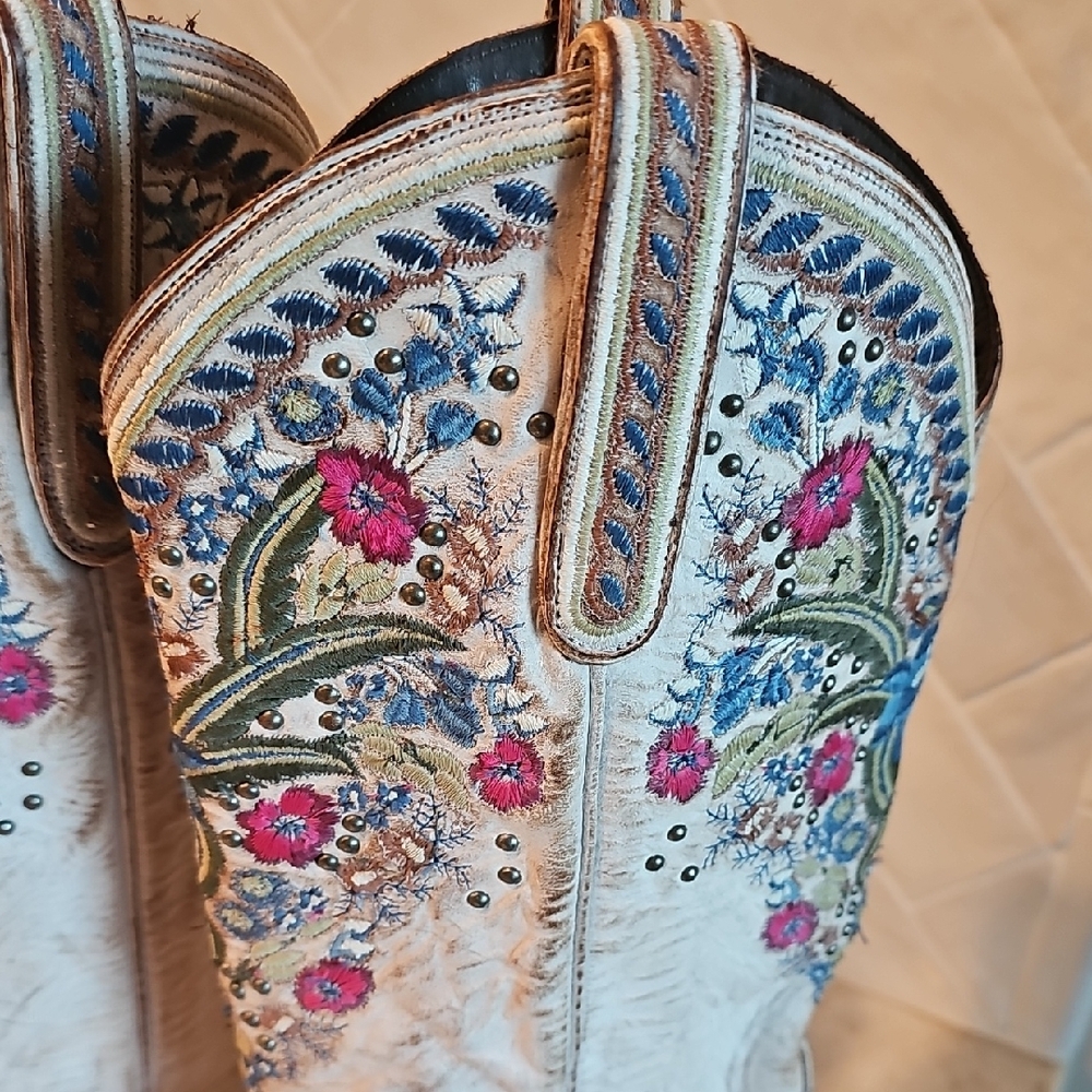 Lane Boots Floral Heeled Womans Boots - Picture 6 of 15
